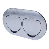 Solight vestavn� podlahov� dvojz�suvka, IP55, kulat� v��ko 5B325