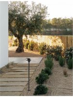 NOVA LUCE venkovn� sloupkov� sv�tidlo FEND �ern� hlin�k a sklo LED 5W 3000K 100-240V 21st. IP65 9271433