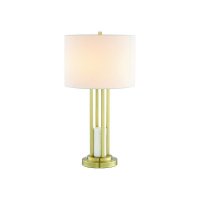 ACA Lighting stoln� lampa 1XE27 BELIZE zlat� + b�l� mramor IP20 D35,6XH66CM ML127161TGW