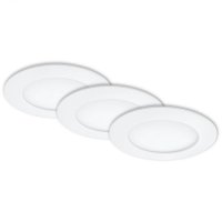 BRILONER 3ks sada LED vestavné svítidlo, pr. 12 cm, 6,4 W, bílé IP44 BRI 7284-036 BRILONER 3ks sada LED vestavné svítidlo, pr. 12 cm, 6,4 W, bílé IP44 BRI 7284-036