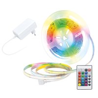 Solight LED SMD RGB p�sek, sada s adpat�rem, 3m, d�lkov� ovl�d�n�, 10W/m, multicolor WM59-RGB