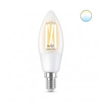 LED Žárovka WiZ Tunable White Filament 8718699787196 E14 C35 4,9-40W 470lm 2700-6500K, stmívatelná LED Žárovka WiZ Tunable White Filament 8718699787196 E14 C35 4,9-40W 470lm 2700-6500K, stmívatelná