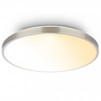 BRILONER Competo stropn� sv�tidlo pr.38 cm - 24W, 2600lm, stm�vateln�, d�lkov� ovlada�, CCT tepl�/neutr�ln� b�l�, matn� nikl 3906012