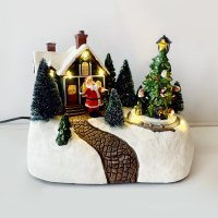 ACA Lighting LED WW vesni�ka s ot��ej�c�m se strome�kem s hudbou 220-240V/ 3AA na baterie 19x13.5x15.5cm X0301