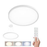 Solight LED osv�tlen� s d�lkov�m ovlada�em Estela White UGR, 40W, 4300lm, 50cm, URG WO8022