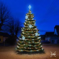 LED sv�teln� sada na stromy vysok� 6-8m, tepl� b�l� s Flash, ledov� dekory EFD05