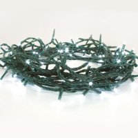 ACA Lighting 700 LED �et�z (po 5cm), CW, 220-240V + prodlou�iteln� (max 2 sady), IP44, 35m, zelen� kabel X08700211