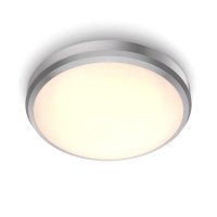 LED Koupelnov� stropn� p�isazen� sv�tidlo Philips DORIS CL257 8718699758820 6W 600lm 2700K IP44 22cm niklov�