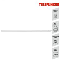BRILONER TELEFUNKEN LED sk���kov� sv�tidlo 87,5 cm 10,6W 1000lm b�l� TF 204606TF