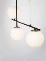 NOVA LUCE závěsné svítidlo GITCHI matná černá a zlatý kov opálové sklo G9 2x5W 230V IP20 bez žárovky 9009295 NOVA LUCE závěsné svítidlo GITCHI matná černá a zlatý kov opálové sklo G9 2x5W 230V IP20 bez žárovky 9009295