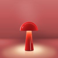 CENTURY venkovn� stoln� lampa Coco �erven� USB DIM IP54