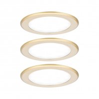 PAULMANN LED vestavná nábytková svítidla 3ks sada kruhové 65mm 3x2,5W 230/12V 4000K zlatá mat PAULMANN LED vestavná nábytková svítidla 3ks sada kruhové 65mm 3x2,5W 230/12V 4000K zlatá mat