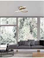 NOVA LUCE stropn� sv�tidlo FUSION zlat� mosazn� hlin�k a akryl LED 40W 230V 3000K IP20 1701101004