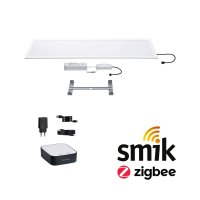 PAULMANN Startovac� sada Zigbee 3.0 Smart Home smik Gateway + LED Panel Amaris 295x1195mm 35W RGBW+ b�l�/antracit stm�vateln�