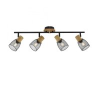 LEUCHTEN DIREKT is JUST LIGHT Stropn� sv�tidlo 4-ramenn� d�evo/kov E14, nastaviteln� LD 15194-79