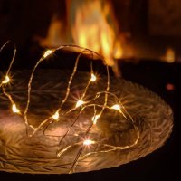 DecoLED Dekorativn� �et�z na baterie kapi�ky, 2m, teple b�l� BL30W