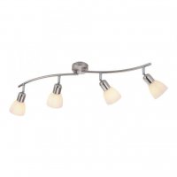 LEUCHTEN DIREKT is JUST LIGHT Stropní svítidlo, barva ocel, 4x E14, skleněné stínidlo, IP20 LEUCHTEN DIREKT is JUST LIGHT Stropní svítidlo, barva ocel, 4x E14, skleněné stínidlo, IP20