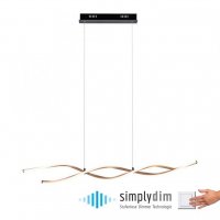 PAUL NEUHAUS LED z�v�sn� sv�tidlo �ern� / zlat� stm�vateln� nastaviteln� v��ka zak�iven� SimplyDim 3000K PN 9142-18