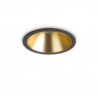 LED Z�pustn� bodov� sv�tidlo Ideal Lux Game Round Black Gold 192345 11W 850lm 3000K IP20 kulat� �ern�