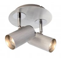 Light Impressions Deko-Light stropn� p�isazen� sv�tidlo Indi II 220-240V AC/50-60Hz GU10 2x max. 50,00 W st��brn� 348086