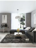 NOVA LUCE závěsné svítidlo VALENCE čirý křišťál a bílé sklo chromovaný hliník G9 6x42W IP20 bez žárovky 8501652 NOVA LUCE závěsné svítidlo VALENCE čirý křišťál a bílé sklo chromovaný hliník G9 6x42W IP20 bez žárovky 8501652