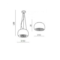 Z�v�sn�/stropn� p�isazen� sv�tidlo AZzardo Burn 2 pendant/top AZ0700 G9 6x40W IP20 50cm chromov�