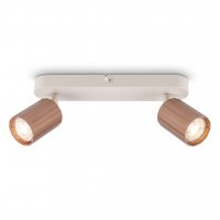 BRILONER Skaft stropn� bodov� sv�tidlo - GU10 patice, max. 9W, nastaviteln�, k�vov�, 2-ramenn� 2324024