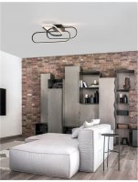 NOVA LUCE stropn� sv�tidlo ARTE matn� �ern� hlin�k a akryl LED 38.4W 230V 3000K IP20 stm�vateln� 9113841