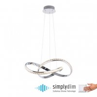 PAUL NEUHAUS LED z�v�sn� sv�tidlo chrom s k�i��alov�m efektem stm�vateln� Simplydim pam�ov� funkce SimplyDim 3000K PN 8221-17