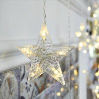 ACA Lighting V�no�n� osv�tlen� LED kr�pn�k hv�zdy 100 LED tepl� b�l� 3m v�. nap�jen� prodlou�iteln� max 3 sady IP44 3m nap�jen� �ir� kabel X0610014202