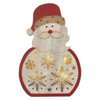 EMOS LED dekorace dřevěná – Santa, 30 cm, 2x AAA, vnitřní, teplá bílá, časovač DCWW24 EMOS LED dekorace dřevěná – Santa, 30 cm, 2x AAA, vnitřní, teplá bílá, časovač DCWW24
