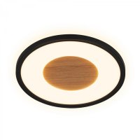 BRILONER Sufit Wood LED stropn� sv�tidlo ploch�, d�ev�n� dekor, p��m� a nep��m� osv�tlen�, �ern� 3850015