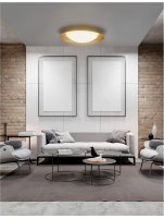 NOVA LUCE stropn� sv�tidlo ZANO kov a akrylov� difuzor b�l� zvenku pl�tkovan� zlato uvnit� LED 28W 230V 3000K IP20 stm�vateln� 9053821