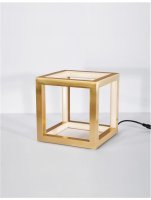 NOVA LUCE stoln� lampa GABBIA zlat� hlin�k a silikon LED 20W 230V 3000K IP20 stm�vateln� 9818162