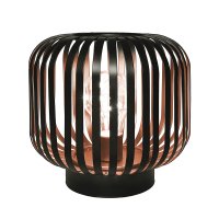 Solight kovov� ov�ln� lucerna se ��rovkou s micro LED, tepl� b�l�, m�d�n�, 3xAA, 18cm WO3103