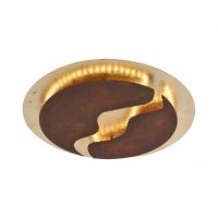 PAUL NEUHAUS LED stropn� sv�tidlo, imitace pl�tkov�ho zlata a rzi, rustik�ln� SimplyDim 3000K PN 6983-48