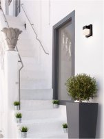 NOVA LUCE venkovn� n�st�nn� sv�tidlo LETO �ern� hlin�k akrylov� difuzor LED 10W 3000K 220-240V 120st. IP65 9060205