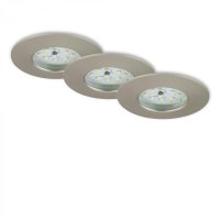 BRILONER 3ks sada LED vestavné svítidlo, pr. 7,5 cm, 5,5 W, matný nikl IP44 BRI 7231-032 BRILONER 3ks sada LED vestavné svítidlo, pr. 7,5 cm, 5,5 W, matný nikl IP44 BRI 7231-032