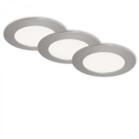 BRILONER 3ks sada LED vestavné svítidlo, pr. 12 cm, 8 W, matný nikl IP44 BRI 7284-032 BRILONER 3ks sada LED vestavné svítidlo, pr. 12 cm, 8 W, matný nikl IP44 BRI 7284-032