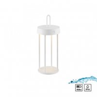 JUST LIGHT LED stolní lampa na baterie bílá 28cm dotykový stmívač IP44 zahradní svítidlo 2700K LD 19300-16 JUST LIGHT LED stolní lampa na baterie bílá 28cm dotykový stmívač IP44 zahradní svítidlo 2700K LD 19300-16