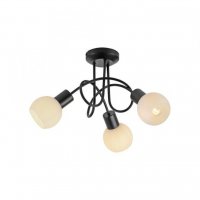 JUST LIGHT LED stropn� sv�tidlo �ern� 3 ramenn� op�lov� sklo do ob�vac�ho pokoje 3000K LD 12153-18