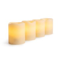 Solight sada 4ks v�no�n�ch sv��ek, 4,5x6cm, p��rodn� vosk, 1xCR2032 1V313
