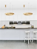 NOVA LUCE z�v�sn� sv�tidlo MORBIDO zlat� mosazn� hlin�k a akryl LED 60W 230V 2700K - 4000K IP20 v�. d�lkov�ho ovl�d�n� stm�vateln� Tuya 9345643