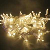 ACA Lighting V�no�n� osv�tlen� 101 LED �et�z b�l� kabel tepl� b�l� prodlou�iteln� max 20 sad 10cm rozte� 10m IP65 1,5m nap�jec� kabel X081001414