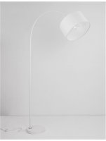 NOVA LUCE stojac� lampa SAMA b�l� st�nidlo b�l� hlin�kov� z�kladna E27 1x12W 230V IP20 bez ��rovky 9401653