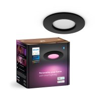 Philips Hue WCA Slim koupelnov� z�pustn� sv�tidlo LED 8,3W 790lm 2200-6500K RGB 9cm kulat� IP44, �ern�