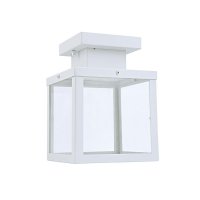 ACA Lighting b�l� venkovn� stropn� sv�tidlo CELIA 1XE27 IP44 �ir� sklo CELIA1CWH