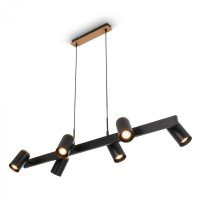 BRILONER Duta z�v�sn� sv�tidlo - nastaviteln�, GU10 patice, 6-ramenn�, �ern� 4059065