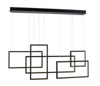 LED Z�v�sn� sv�tidlo AZzardo Quadratus black AZ2850 105W 6500lm 3000K IP20 130cm stm�vateln� �ern�