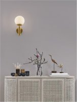 NOVA LUCE n�st�nn� sv�tidlo MONET mosazn� �elezo a sklo E27 D30 H16 9080125